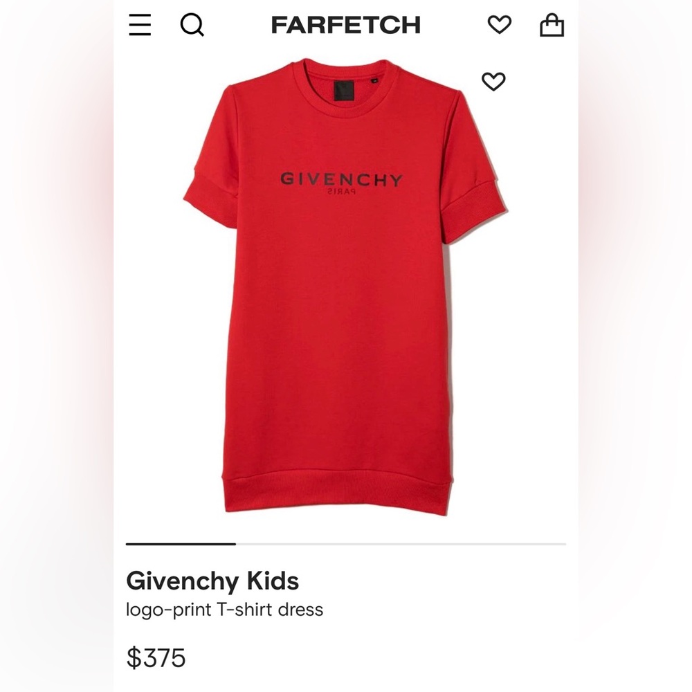 Givenchy Kids Red Logo Short-Sleeve Tee Dress